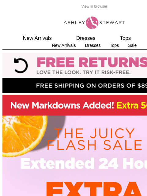 ashleystewart newsletter: ✨ FLASH SALE EXTENDED ✨ It's Not Too Late For EXTR...