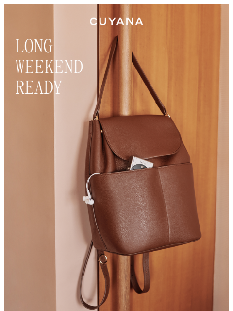 cuyana newsletter: The Long Weekend Travel Pieces