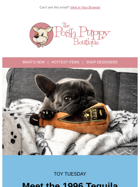 poshpuppyboutique newsletter: 🍹 Last Call: 1996 Tequila Is Almost Gone