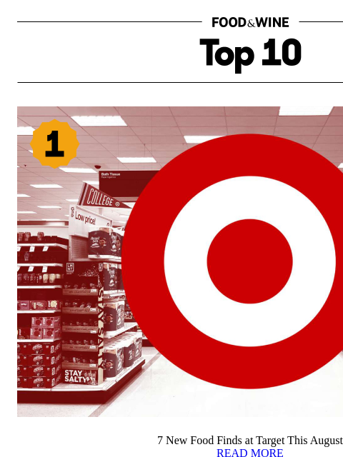 foodandwine newsletter: 7 New Food Finds at Target This August