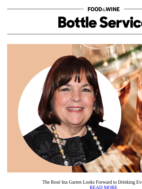 foodandwine newsletter: The Rosé Ina Garten Looks Forward to Drinking Ever...
