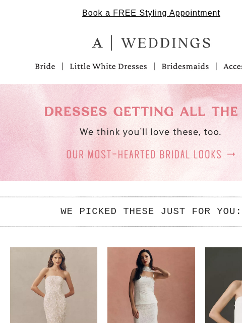 anthropologie newsletter: Our MOST saved bridal dresses