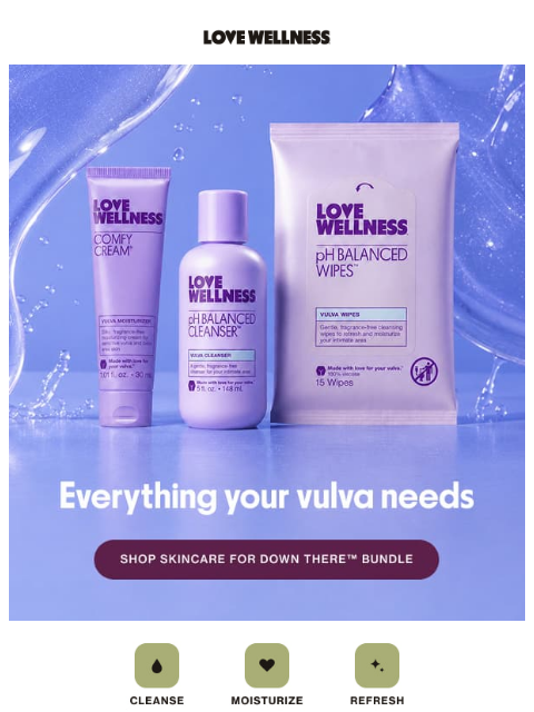 lovewellness newsletter: Skincare for down there