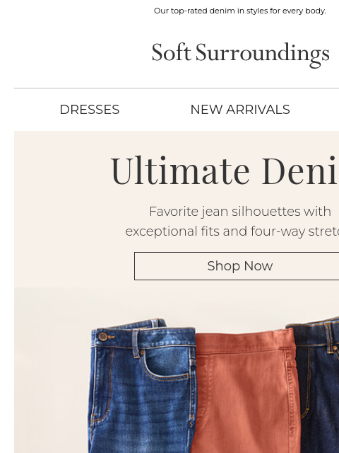 softsurroundings newsletter: The Perfect Jeans? Search Over.