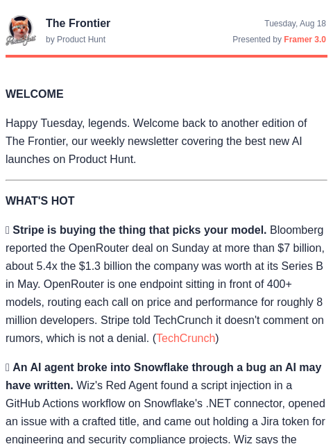 producthunt newsletter: 🧠 Stripe bought the switchboard