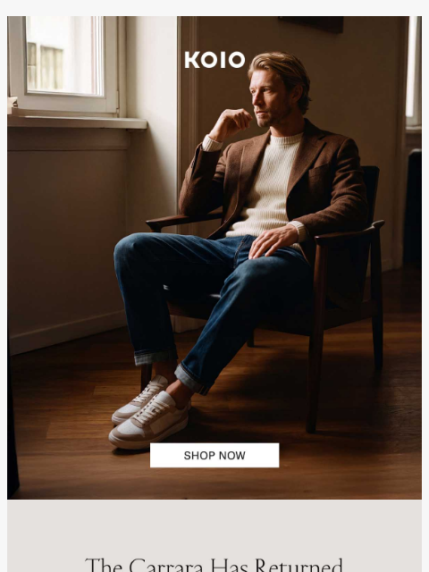 koio newsletter: The Carrara Is Back (For Now)