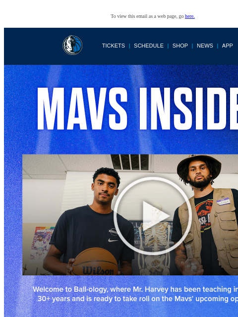mavsmail newsletter: Mavs Insider Newsletter