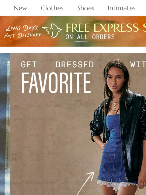 freepeople newsletter: What goes best with denim?