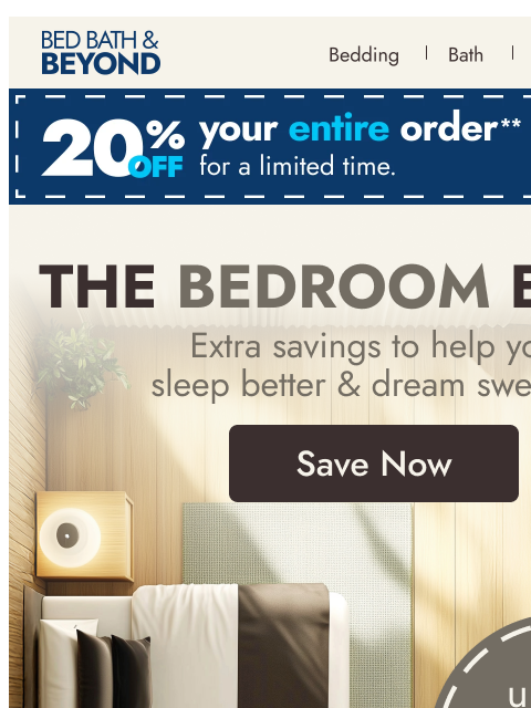 bedbathandbeyond newsletter: It’s HERE: Up to 50% off sweeter dreams 💤