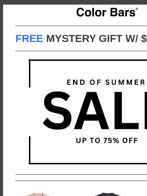 ccsend newsletter: END OF SUMMER SALE