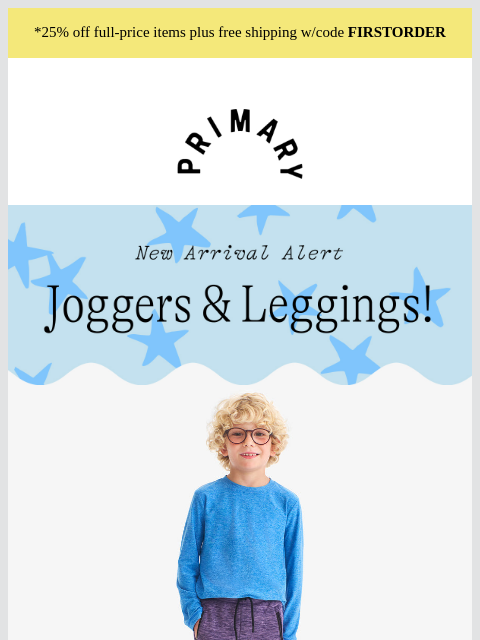 primary newsletter: 25% Off: New Joggers & Leggings!