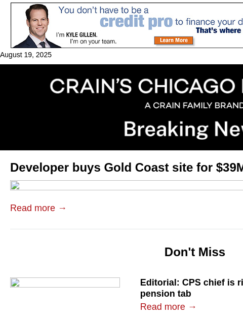 crainalerts newsletter: Developer buys Gold Coast site for $39M