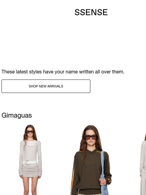 ssense newsletter: New Arrivals from Gimaguas, The Row, and Vivienne ...