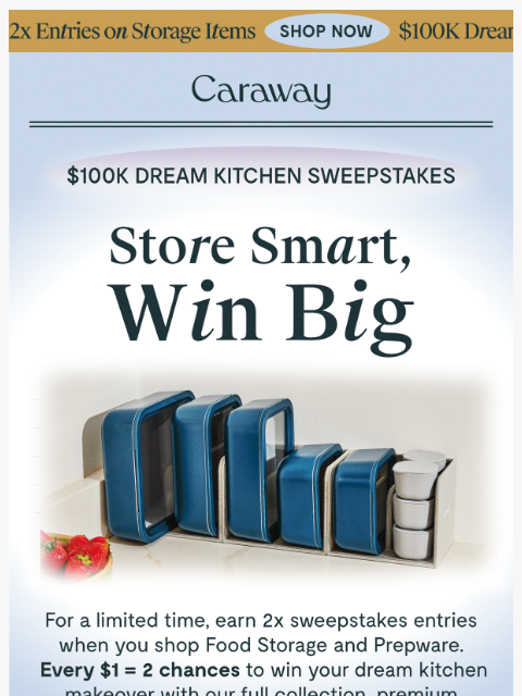carawayhome newsletter: ⚡ 2x Entries: Food Storage & Prepware