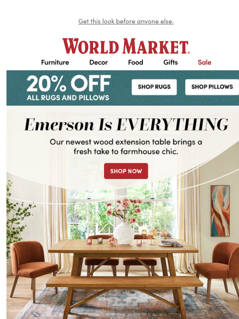 emailworldmarket newsletter: Everyone’s talking about Emerson Dining.