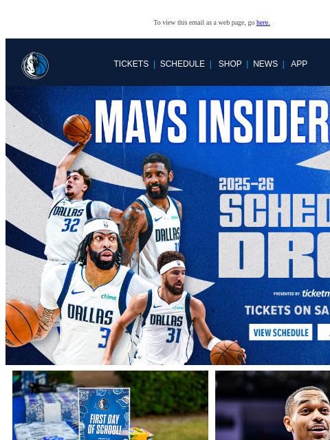 mavsmail newsletter: Mavs Insider Newsletter