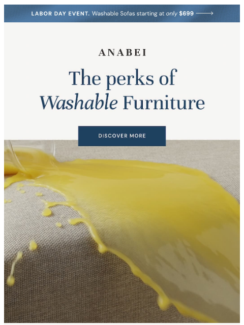 anabei newsletter: Sofa stains? Not here!