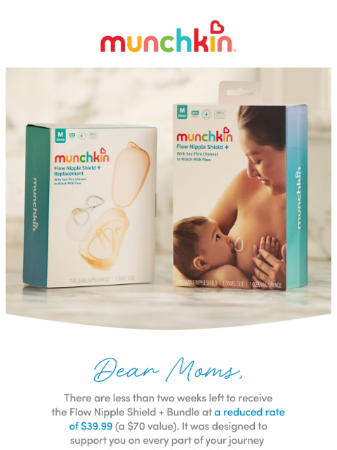 munchkin newsletter: Your special offer on Flow is waiting.