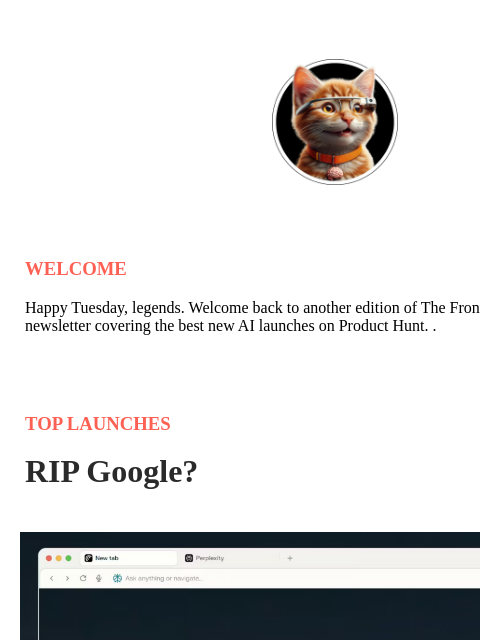 producthunt newsletter: 🧠 The Google killer?