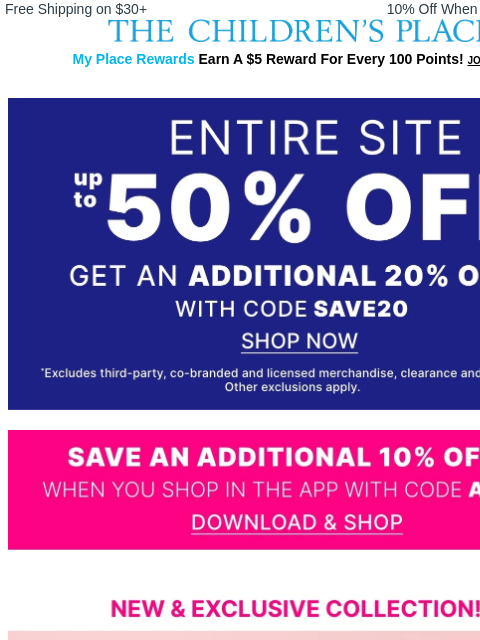 childrensplace newsletter: Smart Start! Up to 50% OFF BACK TO SCHOOL SALE🎒