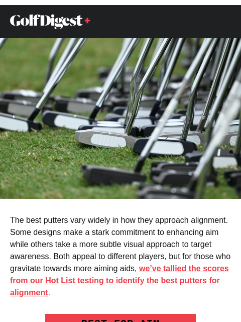 golfdigest newsletter: The best putters for alignment