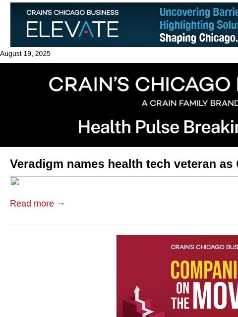 crainalerts newsletter: Veradigm names health tech veteran as CEO