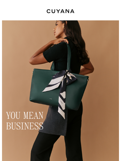 cuyana newsletter: Work Bags that Mean Business