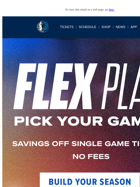 mavsmail newsletter: Meet the All-New Mavs Flex Plan!