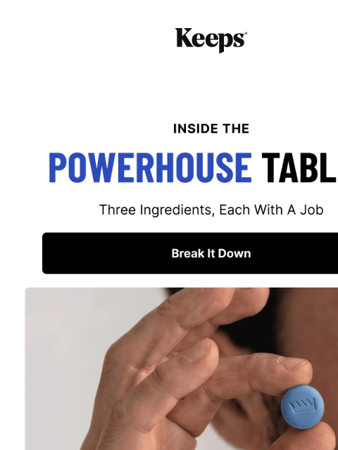 keeps newsletter: Three ingredients, one dissolving tablet
