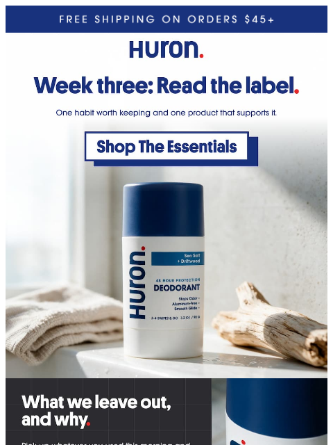 usehuron newsletter: What's actually in your deodorant?