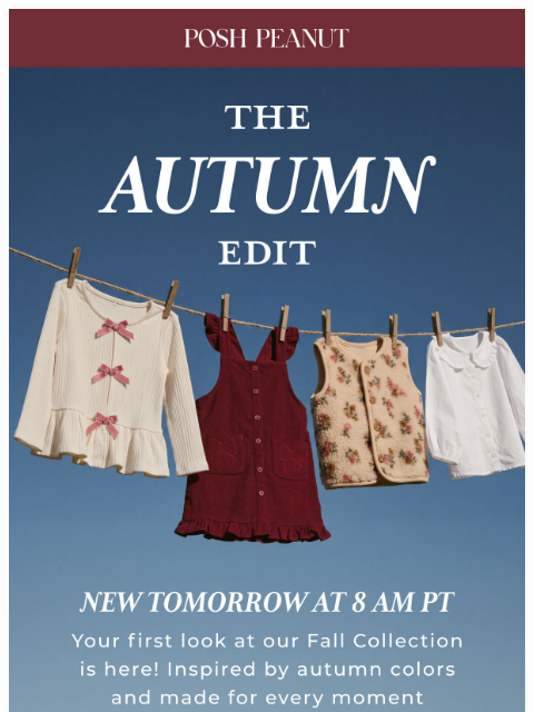 poshpeanut newsletter: 🍁🤎 The Autumn Edit Launches Tomorrow
