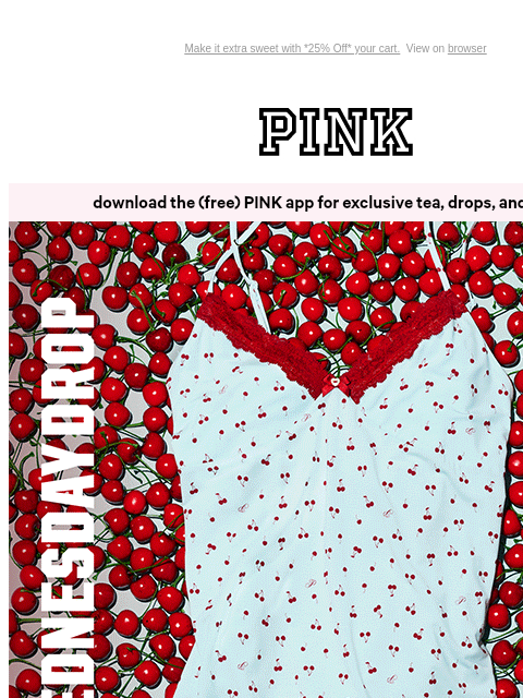 vspink newsletter: Freshly Picked Cherry Prints 🍒