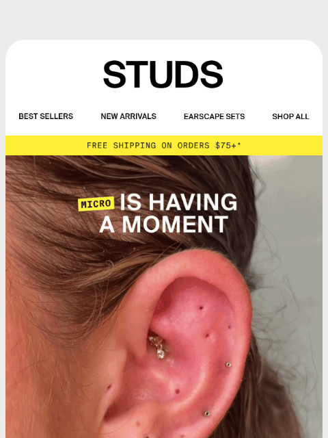 studs newsletter: Trending On Ears: Micro Flatbacks