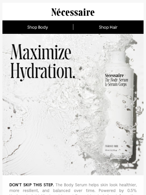 necessaire newsletter: Make Hydration A Habit