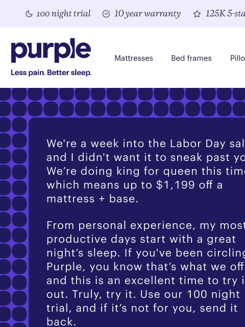 purple newsletter: Quick heads up