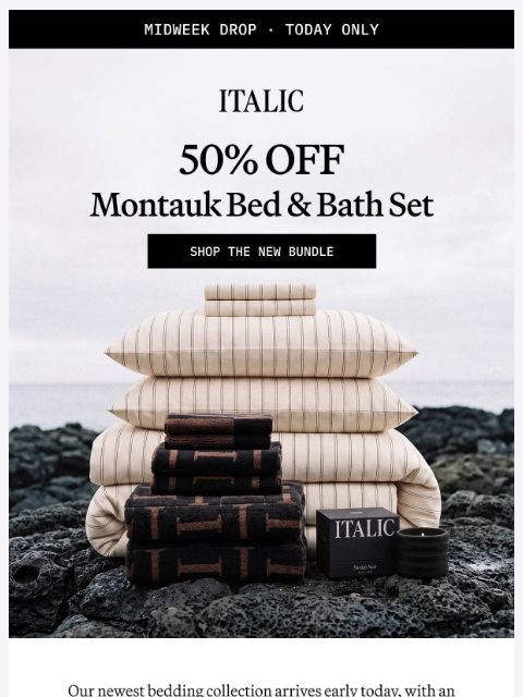 italic newsletter: EARLY ACCESS: Sateen in Oat & Tobacco