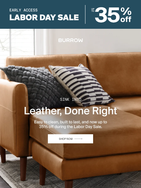 burrow newsletter: The case for leather seating