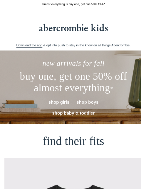 abercrombie newsletter: you're not seeing double...