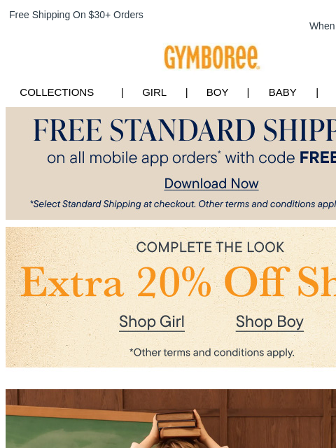 gymboree newsletter: Fall's Newest Styles + Complete the Look... 20% Of...