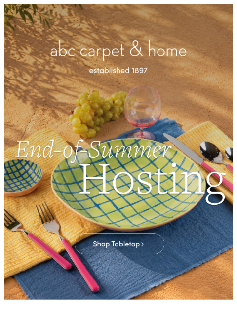 abchome newsletter: All You Need for End-of-Summer Hosting