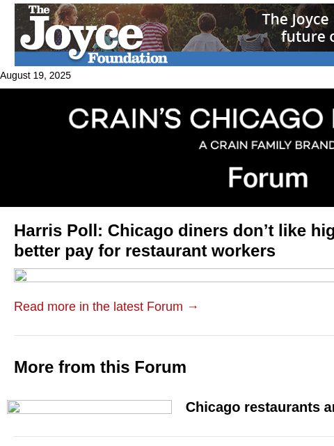 crainalerts newsletter: Dining out in Chicago gets more complicated