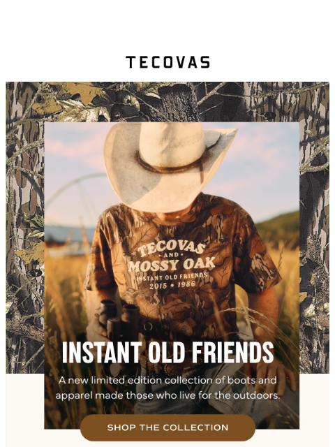 tecovas newsletter: It’s Camo Time.