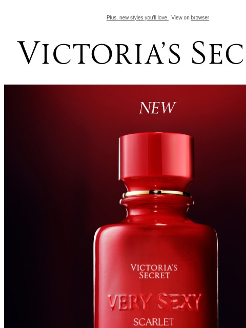 victoriassecret newsletter: NEW From Very Sexy: Scarlet, A Floral Fragrance Dr...