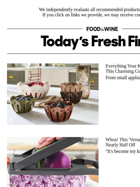 foodandwine newsletter: This Veggie Chopper Is a 'Kitchen Hero,' and It's ...