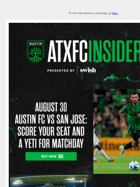 austinfc newsletter: ATXFC Insider: Matchday Tickets, Sweepstakes & Mor...