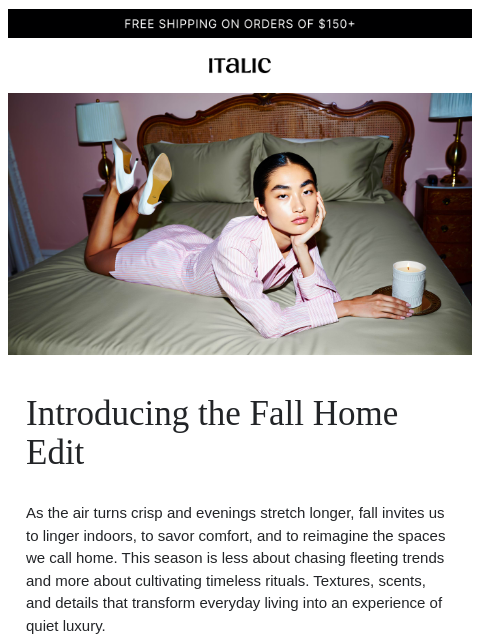 italic newsletter: Here's What’s Trending This Fall