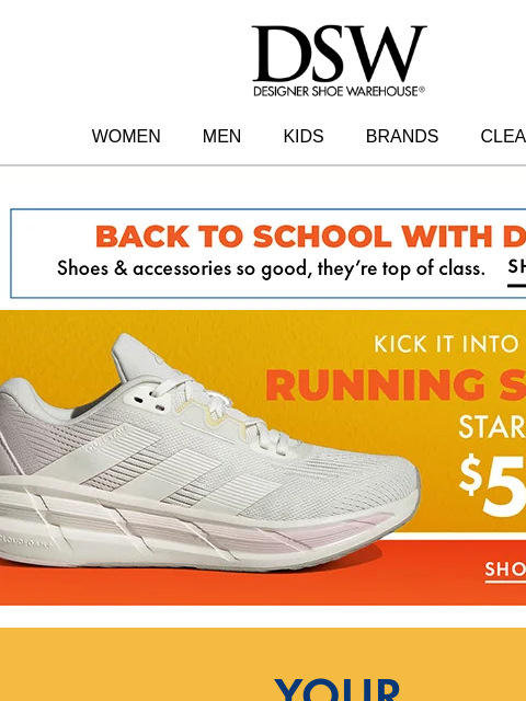dsw newsletter: ACTIVE PICKS STARTING AT $59.99 👟