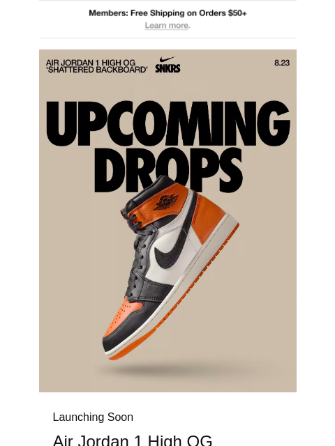nike newsletter: New and Upcoming Drops