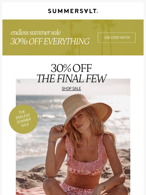 summersalt newsletter: HOT NEWS ☀️30% Off Morris & Co.
