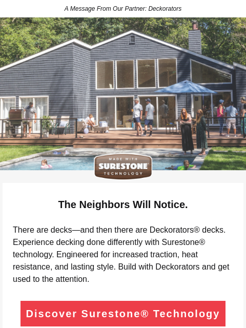 golfdigest newsletter: The Neighbors Will Notice.